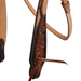 Professional's Choice Black Floral Roughout Browband Headstall - PL14LQ - Horse - 2