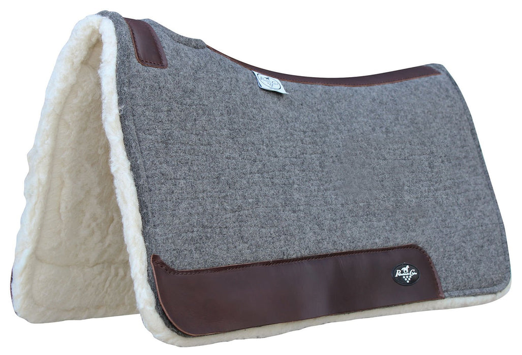 Professional's Choice Deluxe 100% Wool Saddle Pad with Fleece - PL14GQ - 2