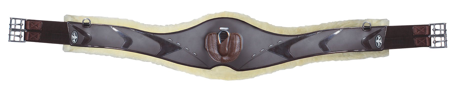 Professional's Choice Fleece Contoured Jump Girth, Chocolate - PL14H9 - 40 in - 2