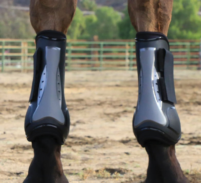 Professional's Choice Pro Performance Show Jumping Boots, Front Pairs - PL19Y - Black - 1