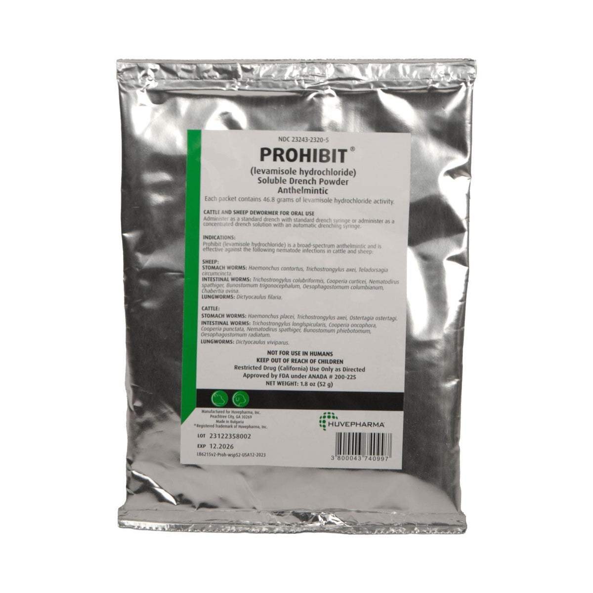 Prohibit Soluble Drench Powder Oral Dewormer — Pet Supplies 4 Less