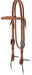 ProTack Silver Flower Browband Headstall - WLCHP - Russet - Horse - 1