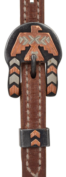 Weaver ProTack Thunderbird Split Ear Headstall - WLCHV - Russet - Horse - 2