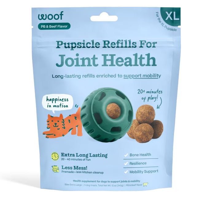Pupsicle Everyday Wellness Pops Refills – Long Lasting Dog Treats for Joint, Calm, Allergy & Whole Body Health - WO2AE - Joint - XLarge - 12 oz - 15