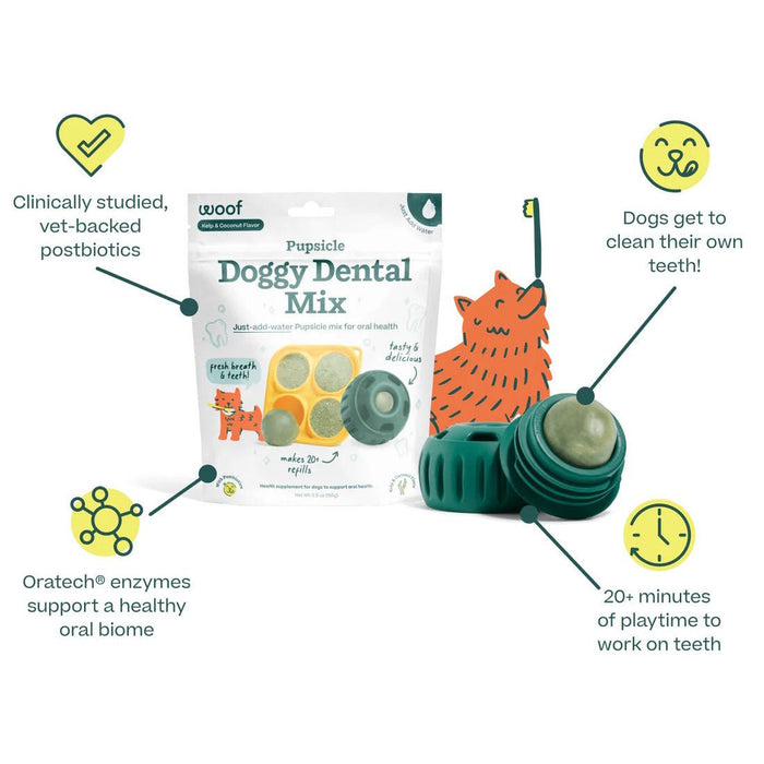 Pupsicle Pops Flavored Treat Mix - WO2BH - Dental Mix - Kelp & Coconut - 5.5 oz - 4