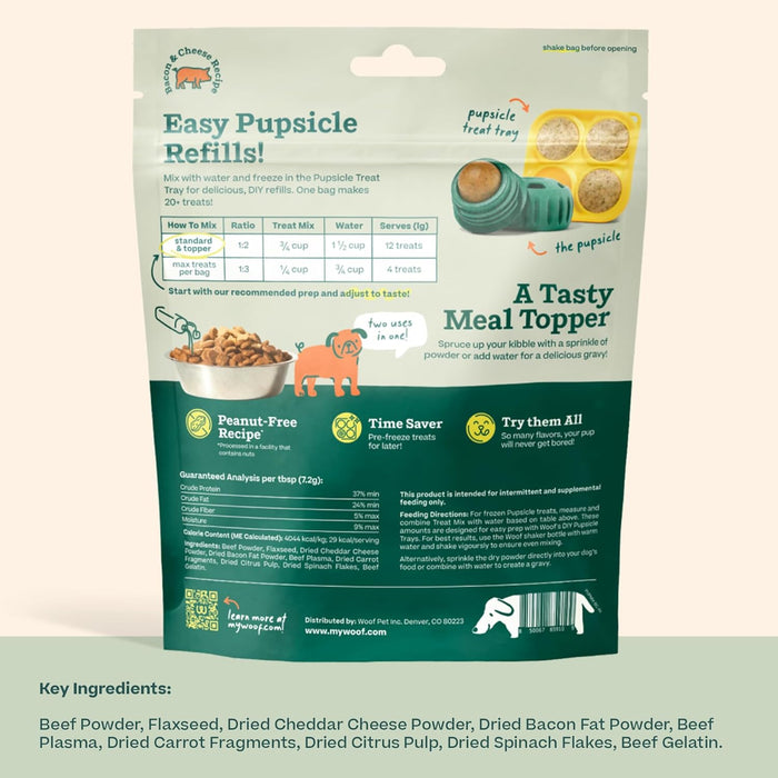 Pupsicle Pops Flavored Treat Mix - WO2BJ - Regular Treat Mix - Bacon & Cheese - 5.5 oz - 13