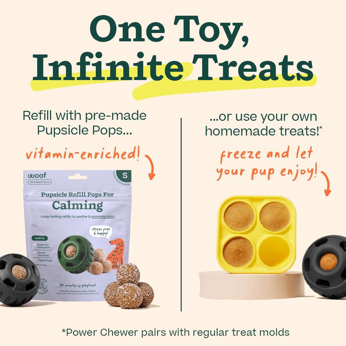 Pupsicle 'Power Chewer' Treat Dispensing Dog Toy - WO2F - Small - Black - 1 ct - 8