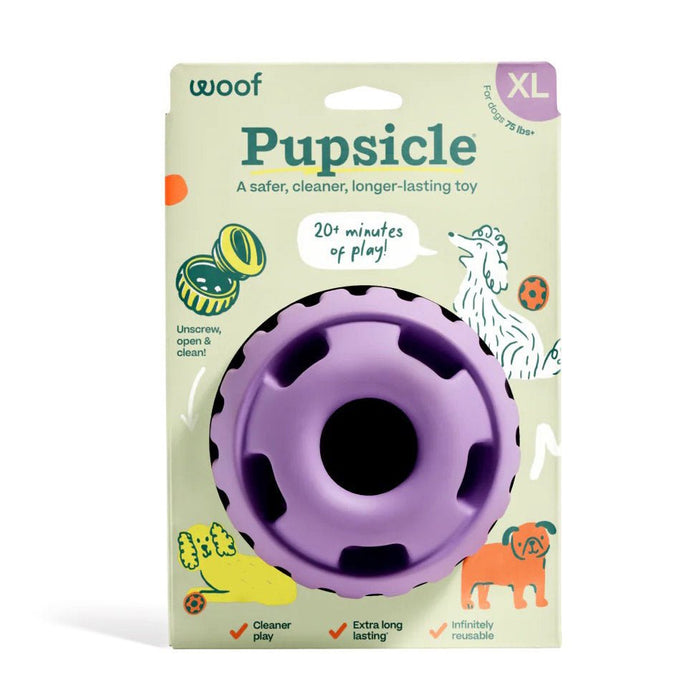 Pupsicle Treat Dispensing Dog Toy – Interactive, Long - Lasting Chew & Puzzle Toy for Dogs - WO2BZ - X - Large - Lavender - 1 ct - 17