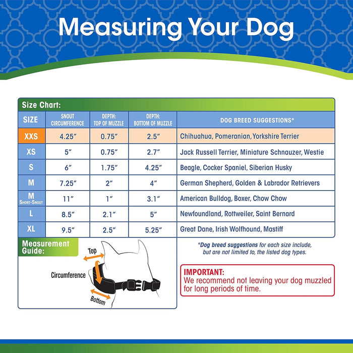 Quick - Fit Dog Muzzle by Four Paws - 39E1 - Size 0 - 6