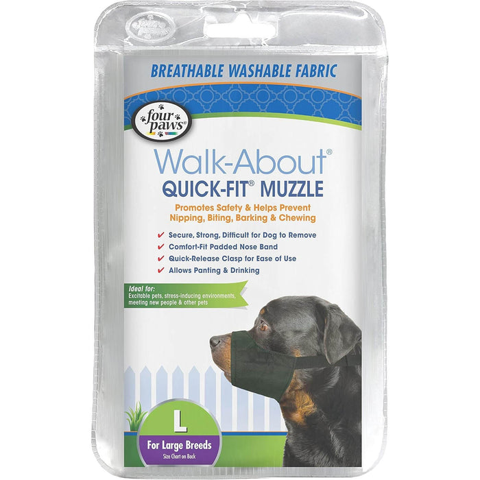 Quick - Fit Dog Muzzle by Four Paws - 39E6 - Size 4 (10 1/2") - 16
