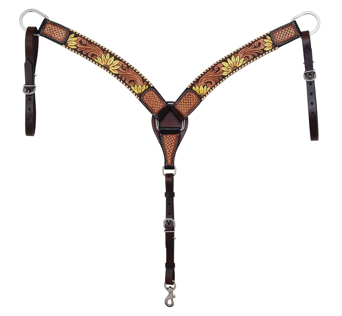 Rafter T Painted Sunflower Roper Breast Collar for Horses — Pet ...