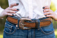 Rafter T Peppered Hide Ladies' Belt - RTRFM - Small - 2