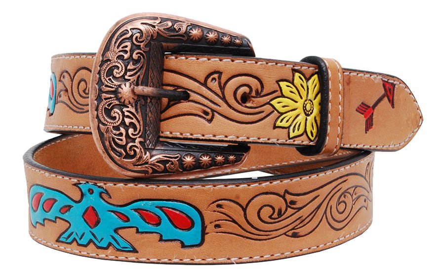 Rafter T Thunderbird Ladies' Belt, Brown - RTRF4 - 1