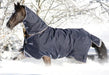 Rambo Duo Horse Turnout Blanket with Removable Liner, 1000D - FOBKP - 66 in - Navy/Sky Blue - 1