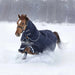 Rambo Duo Horse Turnout Blanket with Removable Liner, 1000D - FOBKP - 66 in - Navy/Sky Blue - 2