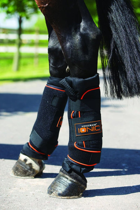 Rambo Ionic Stable Boots, Black/Orange, Pair - FOWB - Full - 1