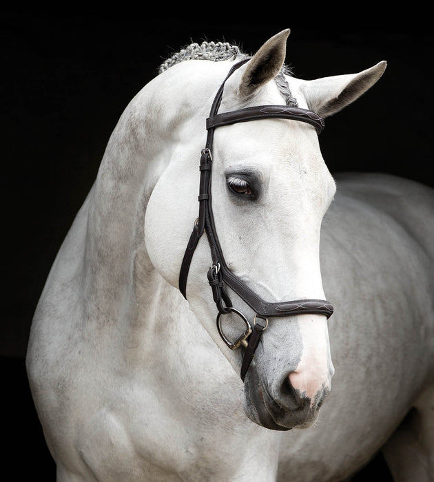 Rambo Micklem Deluxe Competition Bridle, Dark Havana - FO1DO - Full - 2