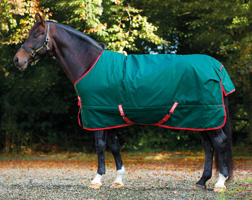 Rambo Original Horse Blanket, Lite, 1000D, 0 Grams - FO3389 - 66 in - Green/Red - 1