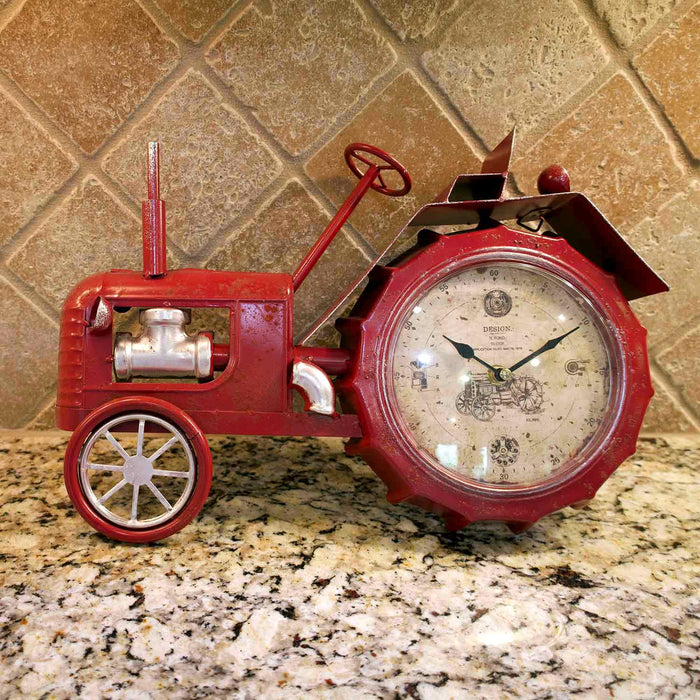 Red Tractor Wall Clock - JTIA8Q - Red - 2