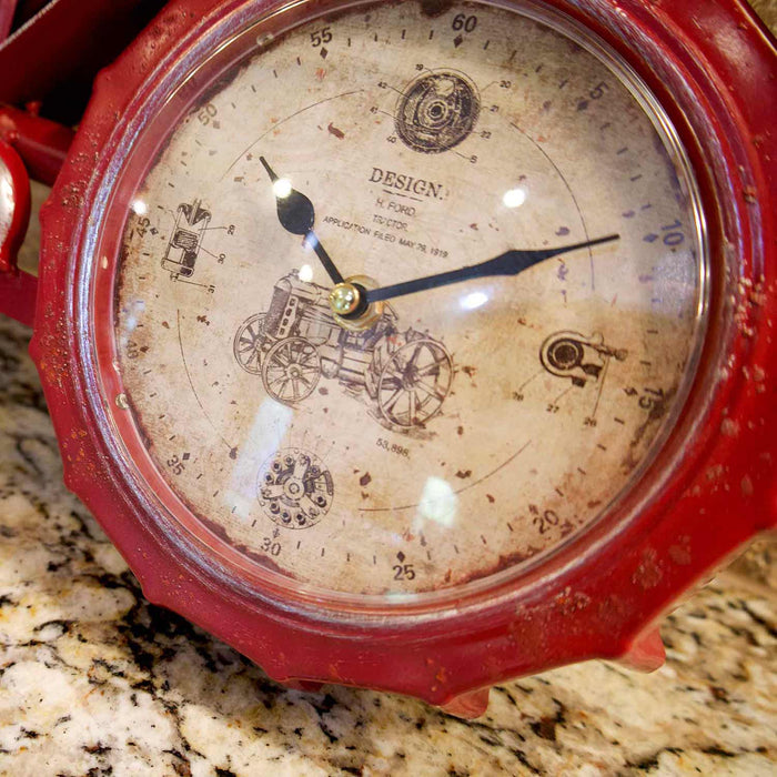 Red Tractor Wall Clock - JTIA8Q - Red - 3
