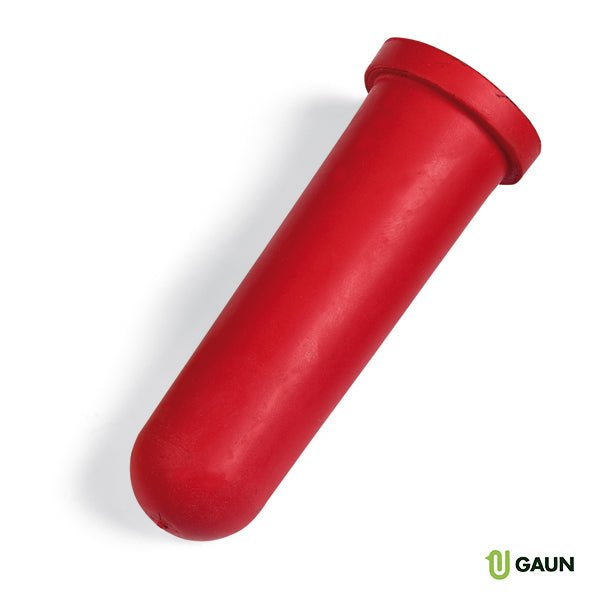 Replacement Calf Nipple for Calf Nursing Bucket – Cross - Cut Rubber or Latex Teat - GAUAJ - Rubber (Red) - 4" - 1 - 1