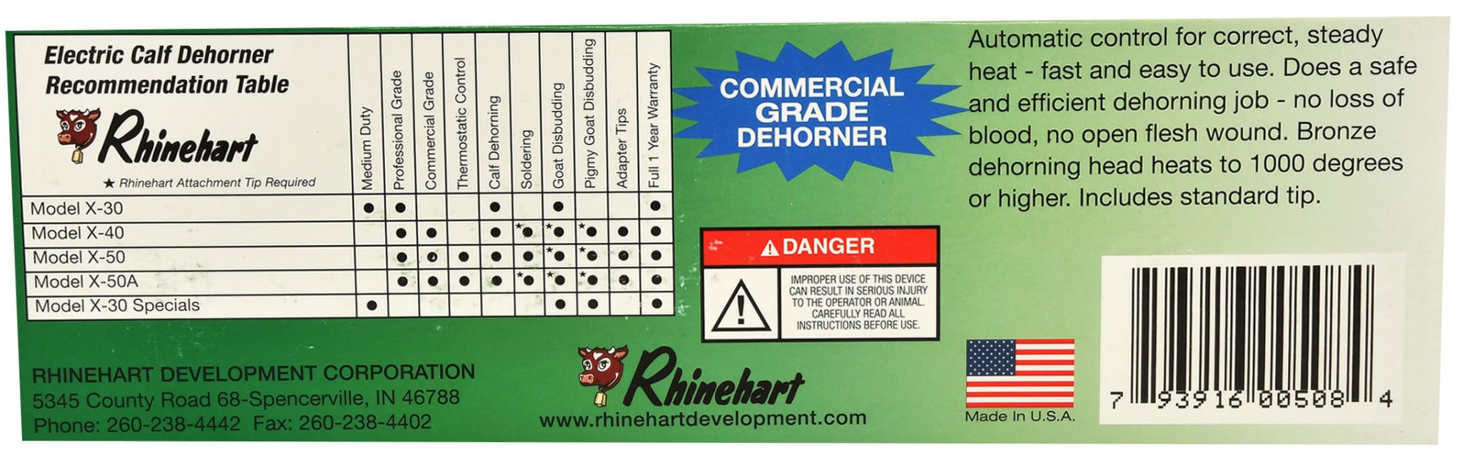 Rhinehart X - 50 Electric Calf Dehorner - R5A4 - 8
