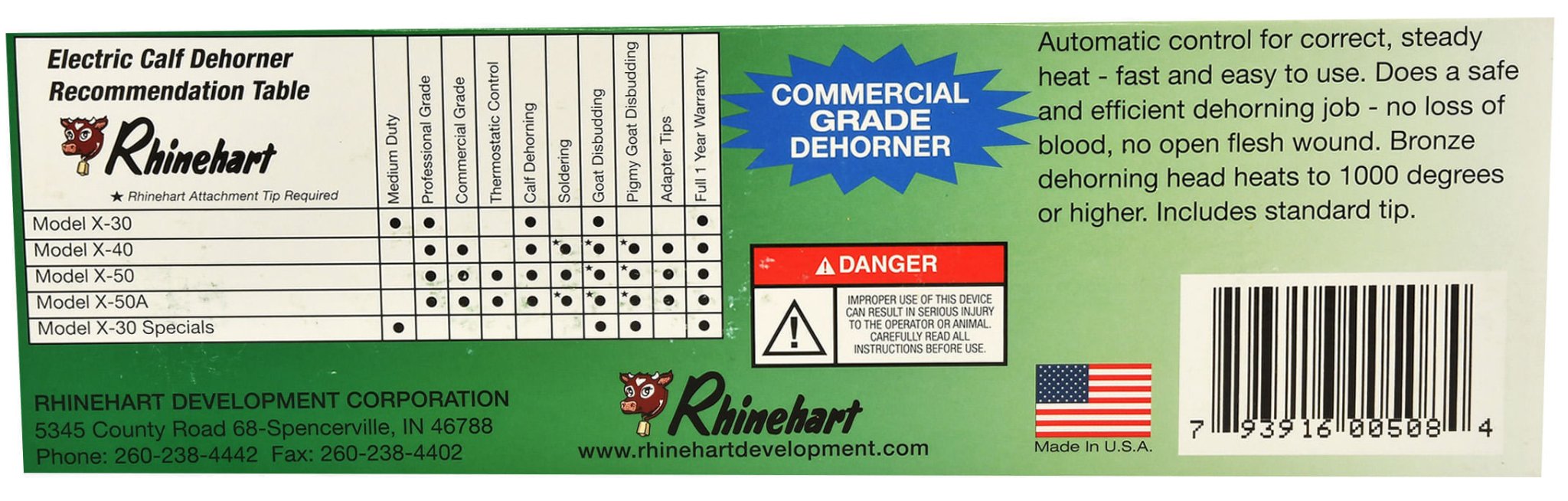 Rhinehart X - 50 Electric Calf Dehorner - R5A4 - 4