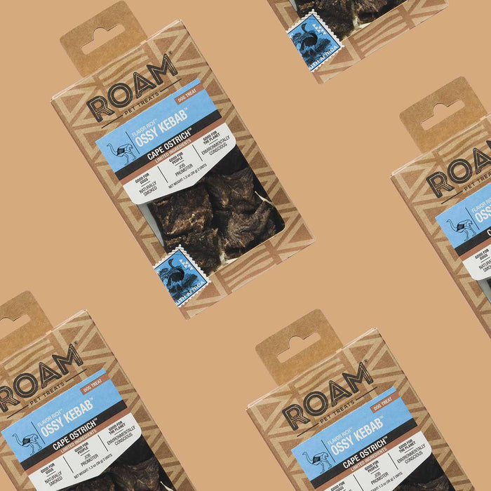 Roam Dog Treats Ossy Kebob - RO21C - See product for details - Ostrich - 6