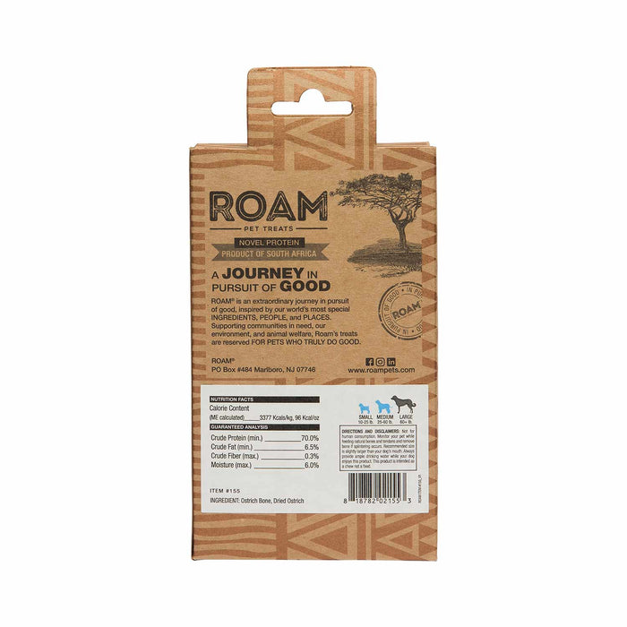 Roam Dog Treats Ossy Kebob - RO21C - See product for details - Ostrich - 2