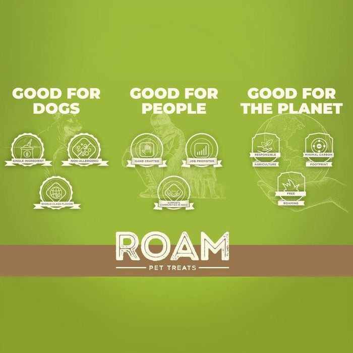 Roam Dog Treats The Boss - Trich Ostrich Bone - RO211 - Ostrich - See product for details - 6