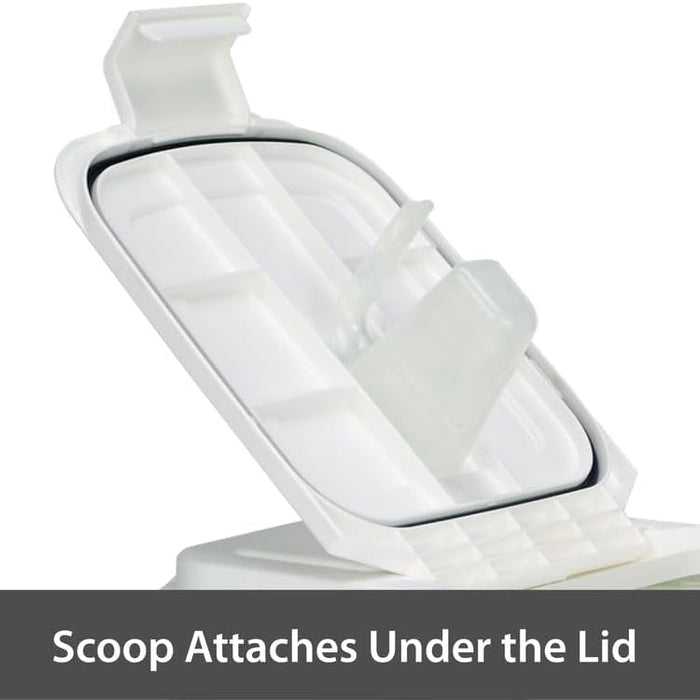 Rolling Pet Food Dispenser - BU2H - White Lid / Clear Base - 80 qt - Holds 65 lbs of Food - 1 - 13