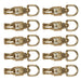Jeffers Round Eye Brass Panic Snap, 3/4" x 3 - 5/8" - IAB6-10 - 10 Pack - 5