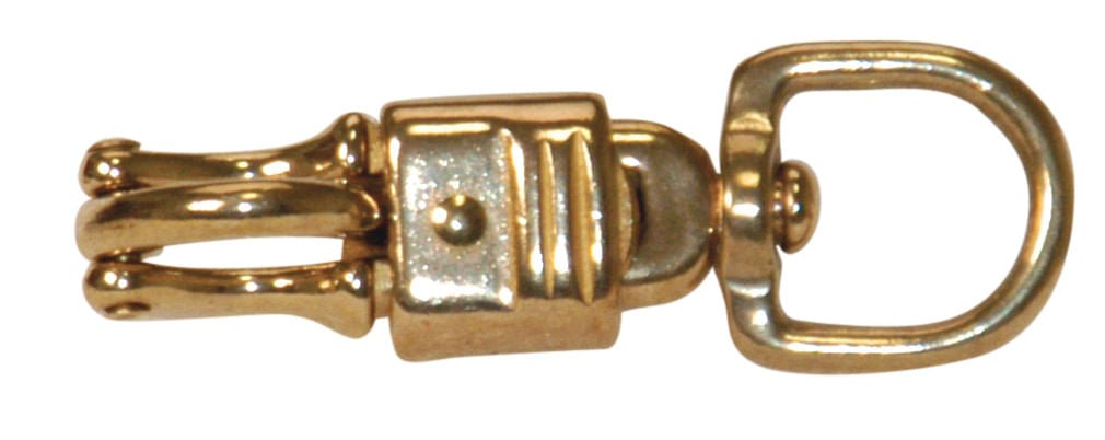 Jeffers Round Eye Brass Panic Snap, 3/4" x 3 - 5/8" - IAB6 - Single - 1