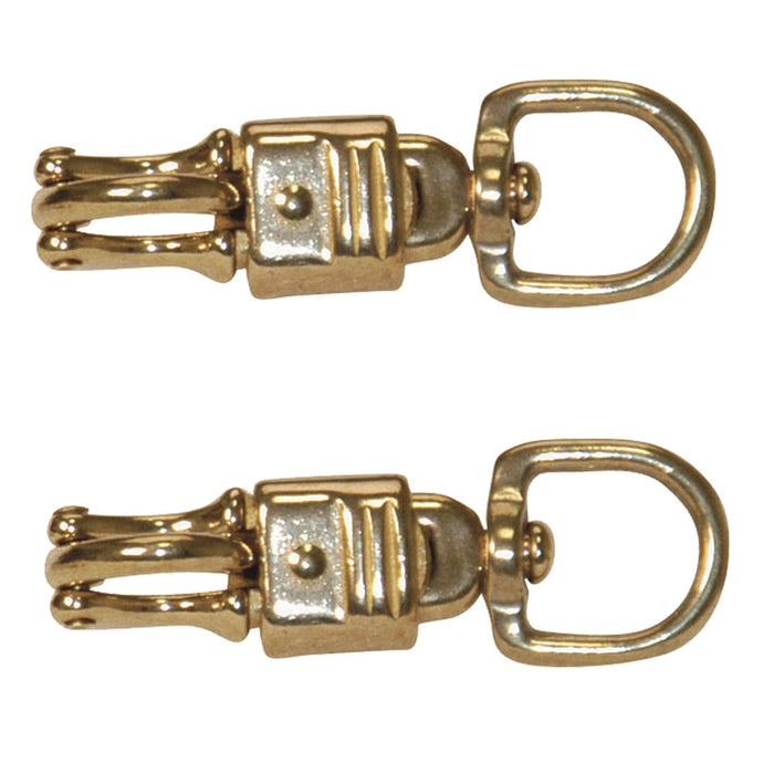 Jeffers Round Eye Brass Panic Snap, 3/4" x 3 - 5/8" - IAB6-2 - 2 Pack - 2