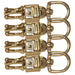Jeffers Round Eye Brass Panic Snap, 3/4" x 3 - 5/8" - IAB6-4 - 4 Pack - 3
