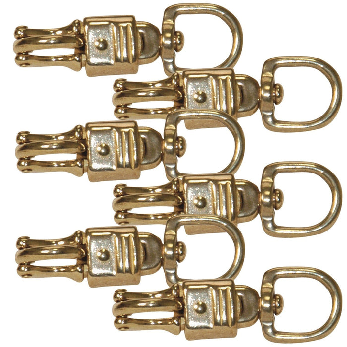 Jeffers Round Eye Brass Panic Snap, 3/4" x 3 - 5/8" - IAB6-6 - 6 Pack - 4