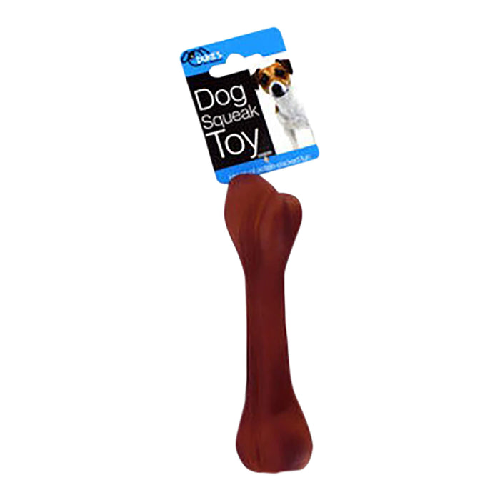 Rubber Tree Bone Dog Squeak Toy, 6.25"L - KL21P - Brown - 6.25" - 1