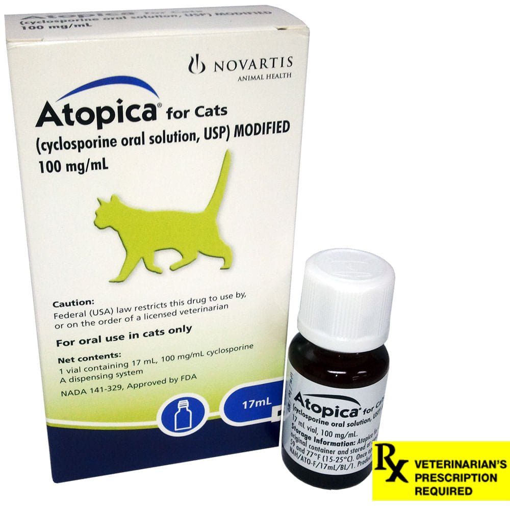 Rx Atopica for Cats Oral Solution for Feline Dermatitis — Pet Supplies