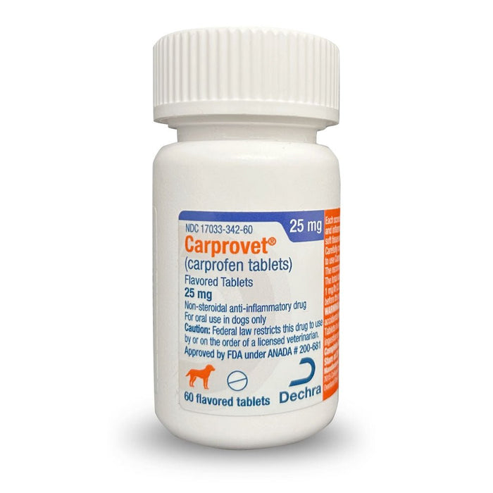 Rx Carprovet (carprofen) Flavored Tablets for Dogs, Pain Relief & Anti - Inflammatory - 012DEC-25MG-60 - 25 mg - 60 Tablets - Beef - 9