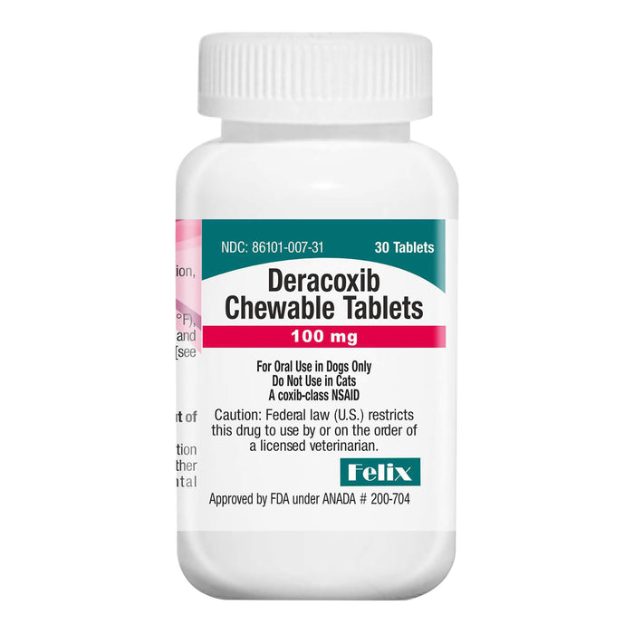 Rx Deracoxib (Generic) Chewable Tablets for Dogs - 012VED-07316 - 30ct - 100mg - Beef - 10