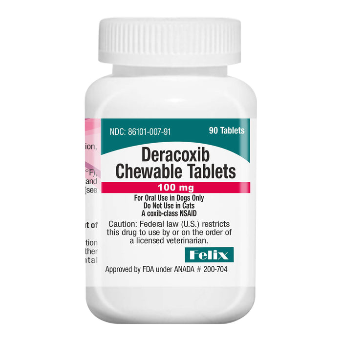 Rx Deracoxib (Generic) Chewable Tablets for Dogs - 012VED-07910 - 90ct - 100mg - Beef - 12