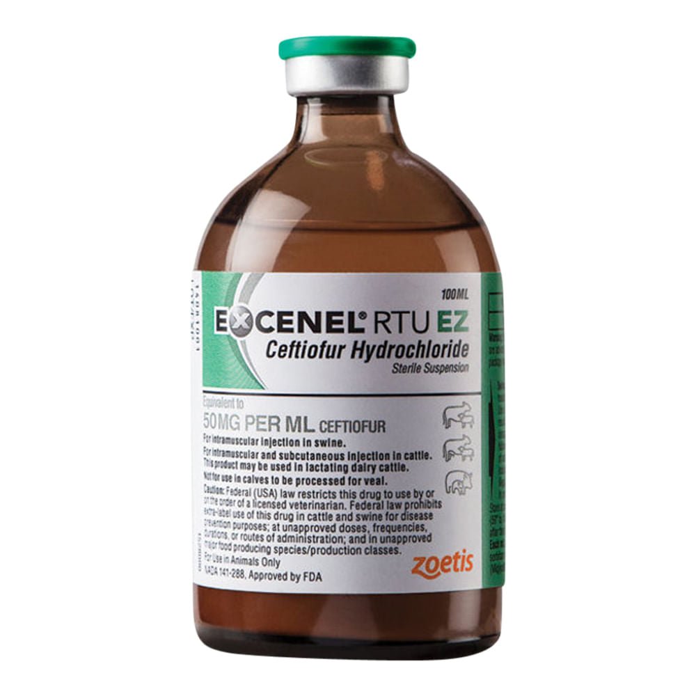 Rx Excenel EZ Sterile Suspension for Swine and Cattle, 100ml — Pet ...