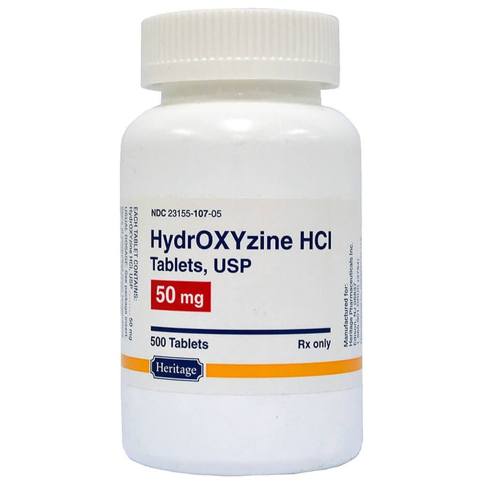 Rx Hydroxyzine HCl (Generic) Tablets for Dogs & Cats - 012010P-50X500T - 50 mg - 500 tablets - 4