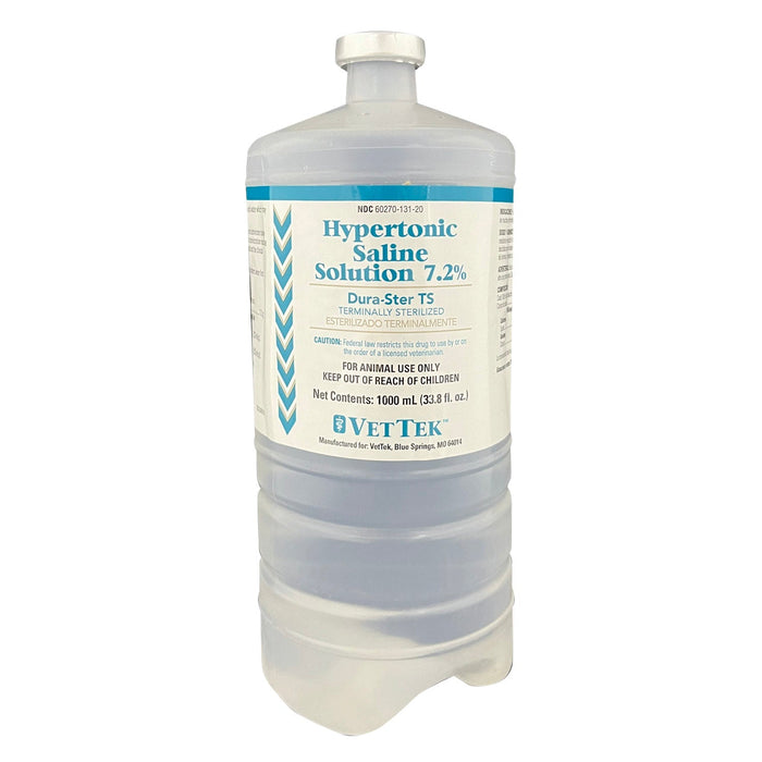 Rx Hypertonic Saline Solution 7.5% for Cattle – 1000 mL Dura - Ster TS - 012MID-600264 - 1000 ml - 1