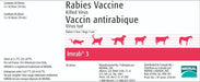 Rx Imrab 3 Rabies Vaccine, 5 x 10 Dose, No Tags - 060MER01-5X10 - 5 x 10 Dose - 1