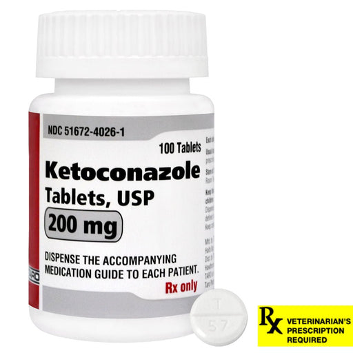 Rx Ketoconazole (Generic) Tablets for Dogs & Cats - 012196-200X100 - 200 mg - 100 tablets - 2