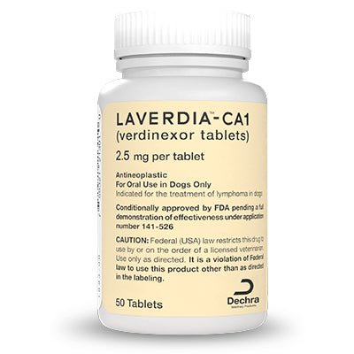 Rx Laverdia - CA1 (Verdinexor Tablets) Dog Cancer Treatment for Lymphoma - 012VED-7004 - 2.5mg - 50 Tablets - 2