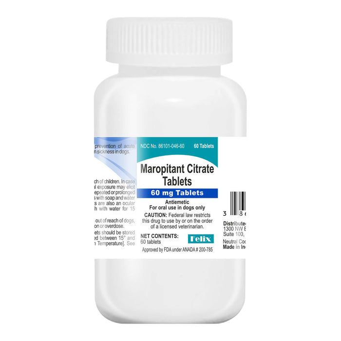 Rx Maropitant Citrate Tablets for Dogs - 012VED-46605 - 60ct - 60mg - 8