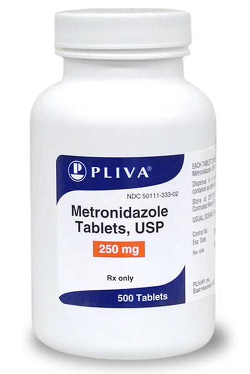 Rx Metronidazole (Generic) Tablets for Dogs & Cats - 012047-250-5 - 250 mg - 500 tablets - 4