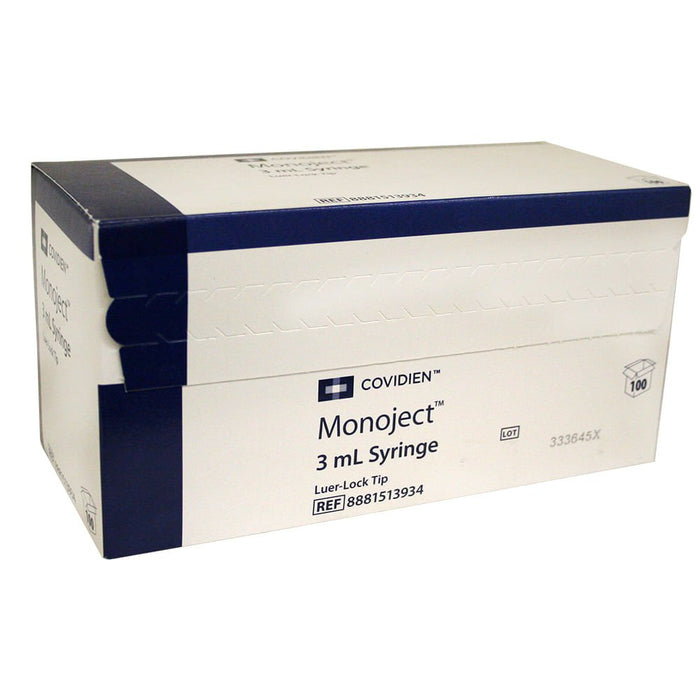 Rx Monoject Luer - Lock (LL) Syringes - 01101MON-3LL - 3 cc - 100 Count - 1